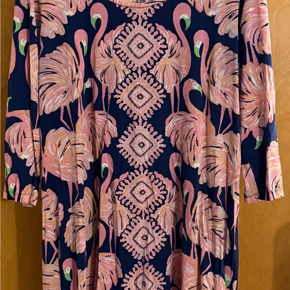 lilly pulitzer pink flamingo dress Lilly Pulitzer Halter Dress pink island flamingo print
